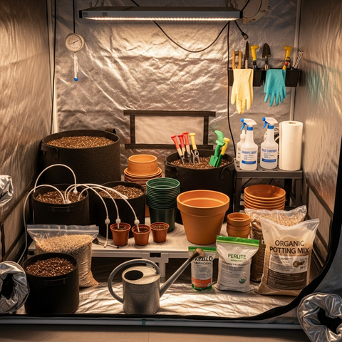 Growzelt einrichten (Teil 2): Töpfe, Substrate, Bewässerung & Hygiene