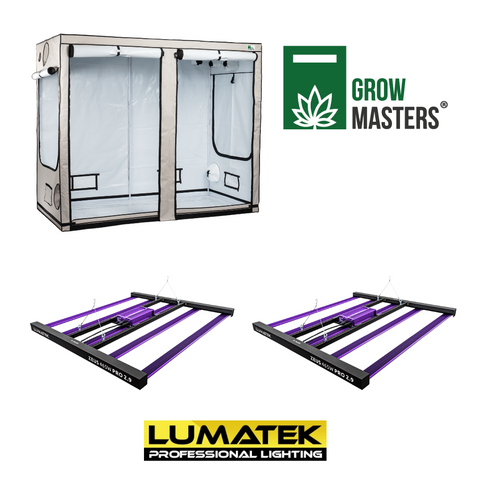 Grow Masters Set 240x120x200cm + 2x Lumatek Zeus 465W Pro 2.9