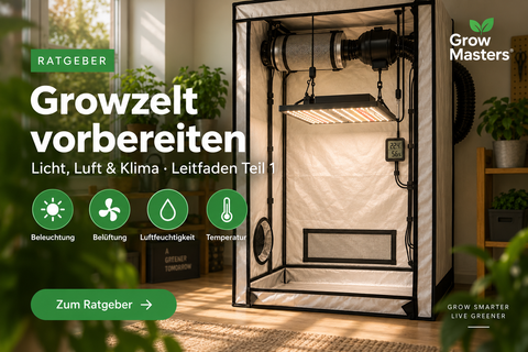 Growzelt vorbereiten – Licht, Luft und Klima richtig einrichten