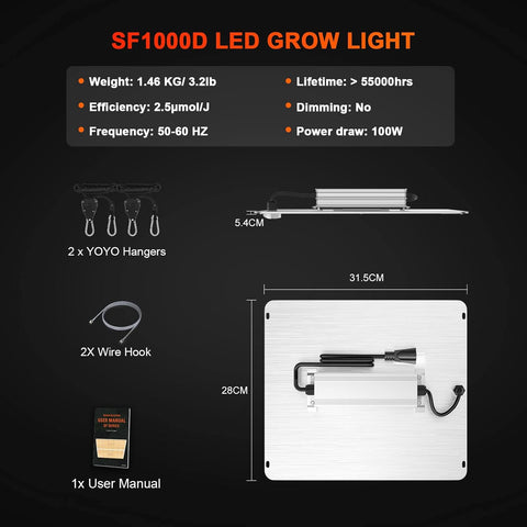 Spider Farmer SF1000 LM301H EVO LED